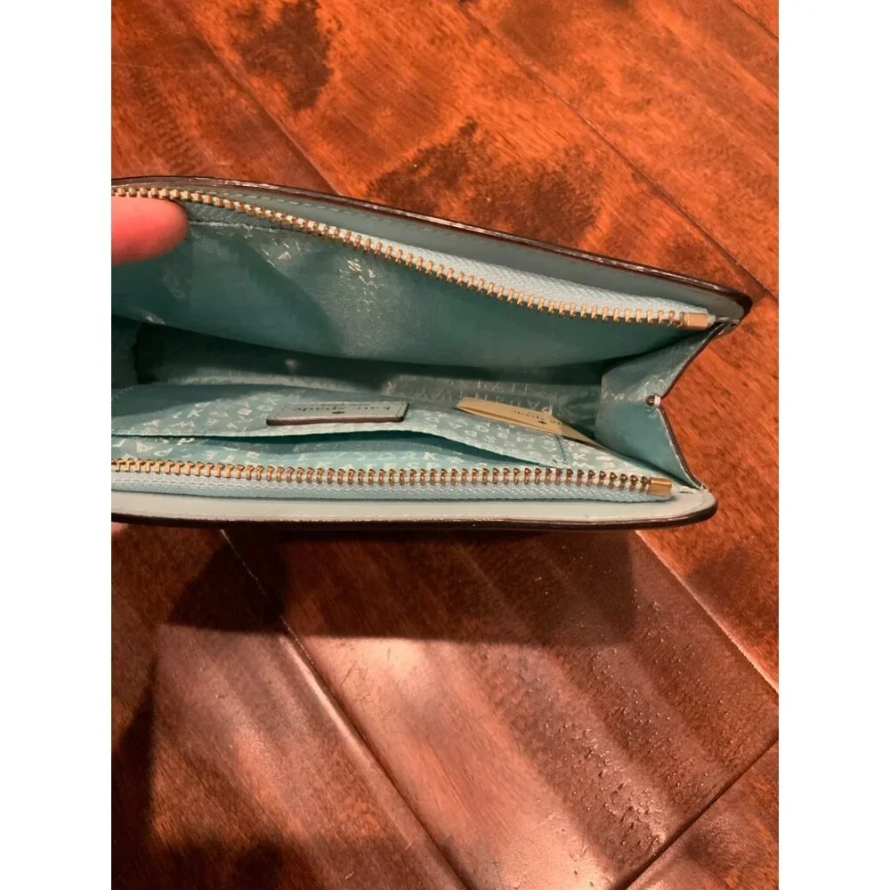 Kate Spade New York Lucy Light Blue Studded Leather Clutch